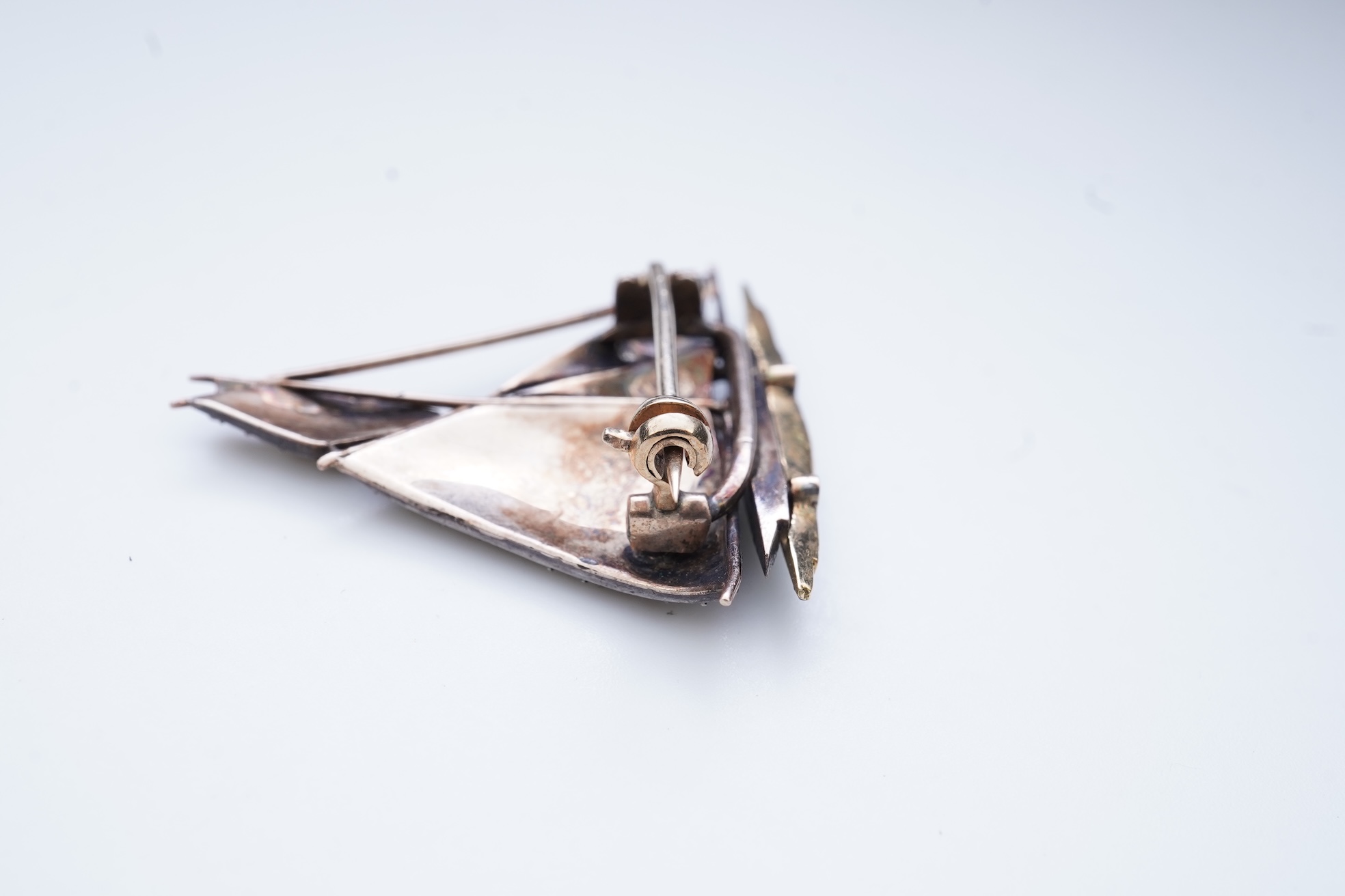 An enamel and diamond novelty brooch, early 20th century